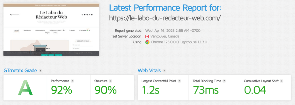 la vitesse de chargement est un kpi seo important