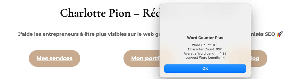 compter le nombre de mots avec le plugin word counter plus