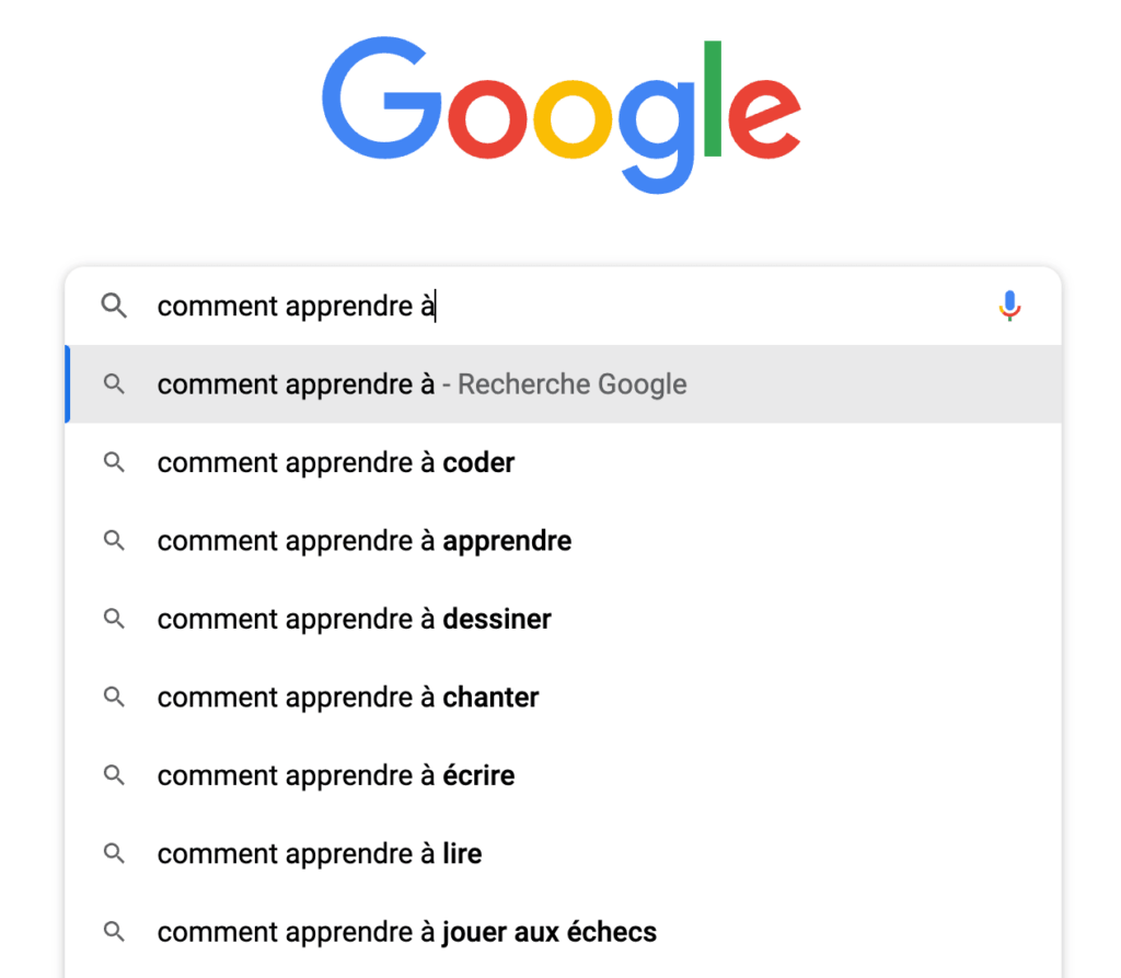 trouver un mot cle longue traine avec google suggest