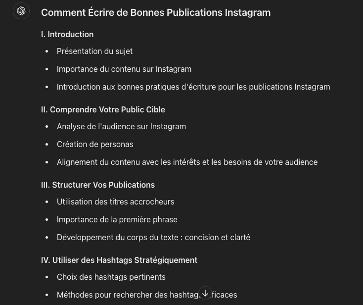 utiliser chatgpt dans la redaction d'un article de blog en le faisant travailler la structure