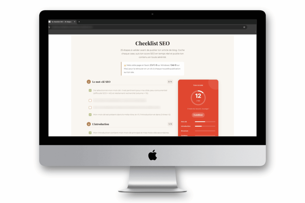 checklist seo interactive